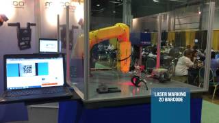 Demo of Robotic Marking amp 2D Verification Cell at The Assembly Show [upl. by Ahsinehs]