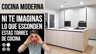 Cocina MODERNA ABIERTA con ISLA en Cashmere Cocinas CJR [upl. by Annavaj]