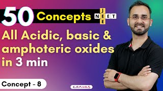 50 Concepts for JEENEET  Concept 8  All Acidic basic amp amphoteric oxides in 3 min  Paaras Sir [upl. by Dick]