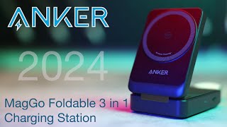 2024 Anker MagGo Wireless Charging Station Foldable 3 in 1 [upl. by Lenahc]