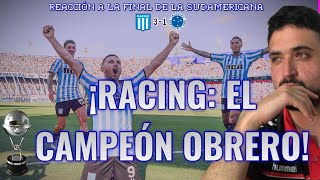 LA ACADEMIA CAMPEONAZO DE LA SUDAMERICANA  Reacción a RACING 3  CRUZEIRO 1 [upl. by Schell524]