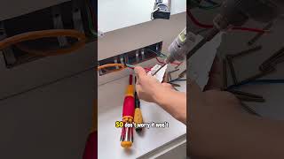 Installing an outlet on a decorative wood panel eletrician electricaloutlet electricalcontractor [upl. by Claudine]