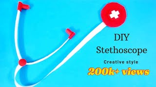 DIY Paper Stethoscope  How to make a paper stethoscope [upl. by Ayotahc]