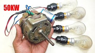 New Experiments idea Make 240v 50k Light Bulb AC Current First Electric Generator [upl. by Kauffman]