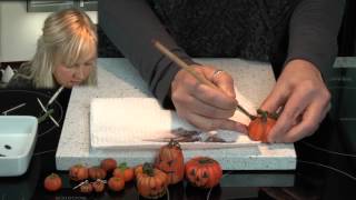 Polymer Clay Tutorial  How to Make halloween pumpkins [upl. by Iverson]