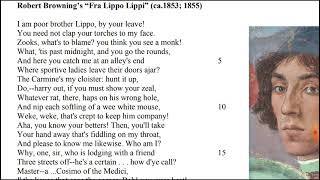 PartI Line 1 to 75 Analysis Fra Lippo Lippi by Robert Browning Line by Line Explanation [upl. by Olracnaig]