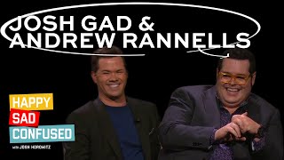 Josh Gad amp Andrew Rannells talk GUTENBERG THE MUSICAL THE BOOK OF MORMON I Happy Sad Confused [upl. by Sivart432]