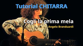 Angelo Branduardi  Cogli la prima mela Tutorial CHITARRA [upl. by Marybella]