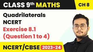 Quadrilaterals  NCERT Exercise 81 Question 1 to 4  Class 9 Maths Chapter 8 [upl. by Kreit40]