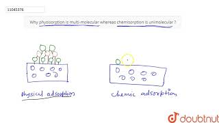 Why physisorption is multimolecular whereas chemisorption is unimolecular   12  SURFACE CHEM [upl. by Roxi109]