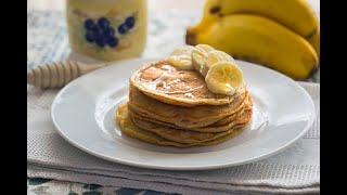 Tortitas 🥞 de plátano 🍌 y avena SALUDABLES [upl. by Aeslek37]