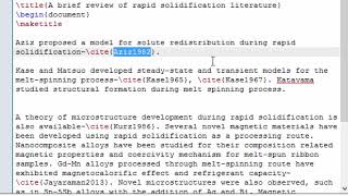 Tutorial on using BibTeX with LaTeX to add references to a documentResearch Methodology [upl. by Dnomra]