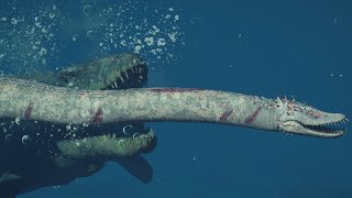 Mosasaurus HUNTS down Elasmosaurus  Jurassic World Evolution 2 [upl. by Hepza430]