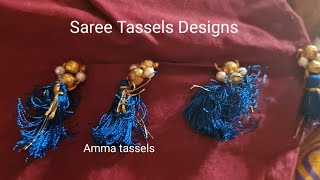 Saree Tassel designs in telugu  Trending saree tassels designs [upl. by Larimor889]