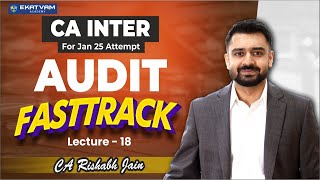 Lecture 18  CA Inter Audit Fastrack For Jan 2025 Exam  SA 570 amp SA 580  cainter [upl. by Wong452]