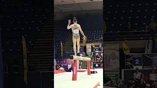 Kaylia Nemour gold medalist BB exercise 🥇 RomGym24 [upl. by Noyek]