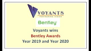 Voyants Solutions Pvt Ltd wins Bentley Infrastructure Awards  Years 2019 amp 2020 [upl. by Anthe462]