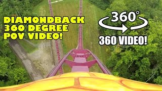 Diamondback Roller Coaster 360 Degree POV Kings Island Ohio [upl. by Yevi580]