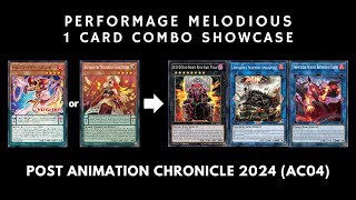 Yugioh OCG Performage Melodious 1 Card Combo Showcase  Post AC04  Em エンタメイジ 幻奏 [upl. by Deeanne]