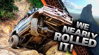 AUSTRALIA’S TOUGHEST TRACKS HUGE wheel lifts INSANE near 4WD rollover in the Glasshouse Mountains [upl. by Sarette]