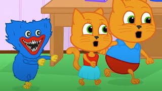 Familia de Gatos  Juego Asombroso Dibujos Animados Para Niños [upl. by Trescott]