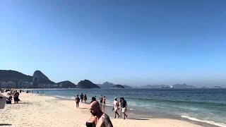 HOTTEST BEACH OF BRAZIL 🔥 Rio De Janeiro  Copacabana 4K 😍 2024 Beach walking tou [upl. by Moishe563]