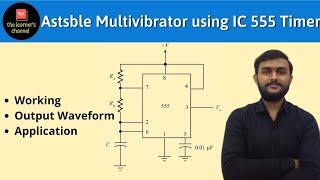 Astable Multivibrator using IC 555 timer  in Hindi [upl. by Ahsropal414]