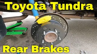 How to Replace Rear Brakes Toyota Tundra [upl. by Hump9]