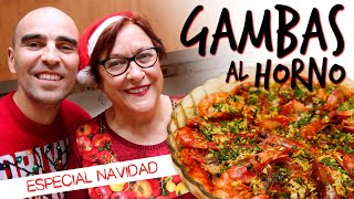 GAMBAS AL HORNO  Receta de Navidad [upl. by Ecile]