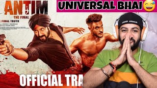 ANTIM The Final Truth  Official Trailer  Salman Khan Aayush Sharma  Reaction  The Tenth Staar [upl. by Dualc538]