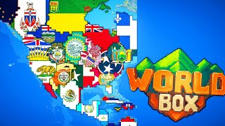 COLOQUEI TODA a AMÉRICA do NORTE para BATALHAR no WORLDBOX [upl. by Liscomb]