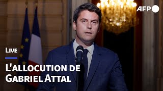 🔴 LIVE  Législatives  lallocution de Gabriel Attal  AFP [upl. by Lomaj]