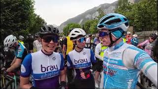 🚴‍♀️🚴‍♀️SportActive Cycling  Marmotte Alps Sportive  Alexandra and Monika Start line [upl. by Hnad]