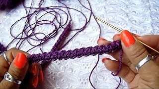 Cómo hacer asa a crochet puntada Pancita de Vivora [upl. by Santa]