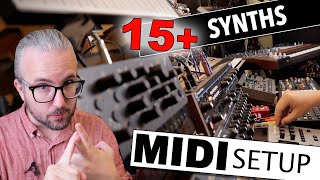 HOW I SEQUENCE amp SYNC 15 SYNTHS — midi routing and DAW integration [upl. by Ettennil767]