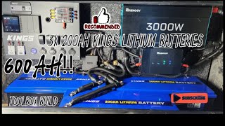 600ah KINGS LITHIUM OFF GRID TOOLBOX BUILD [upl. by Rothstein]