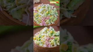 Cabbage and ham salad recipe 😋😋😋saladrecipe weightloss [upl. by Lana297]