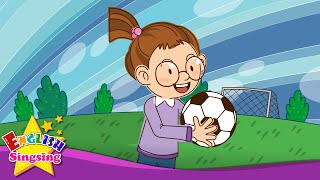 Lets play soccer baseball Suggestion  Education English song with lyrics  Sing a song [upl. by Nessi436]