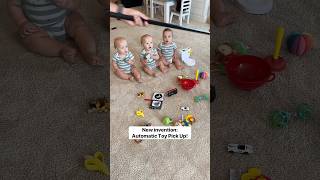 He calls it the Toy Picker Upper 🤣 diy dad triplets mom baby toy [upl. by Orfinger]