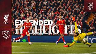 Extended Highlights  Five goals as Reds progress in Carabao Cup  Liverpool 51 West Ham [upl. by Ahsekal]