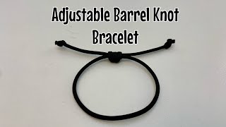 Adjustable sliding knot bracelet with barrel knot [upl. by Engleman]