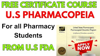 International Certificate Course on Regulatory Affairs  Free Pharmacy Certificate Course from USP [upl. by Ycart]