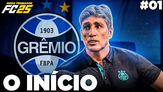 O INÍCIO do GRÊMIO no EA FC 25 MODO CARREIRA TREINADOR EP 1 [upl. by Ellenar]