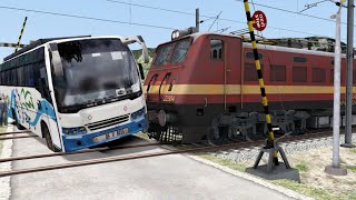 TRAIN vs BUS 😳 — Stops The Train  Train Simulator [upl. by Anitnelav]