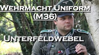 🧥 Wehrmacht M36 Unterfeldwebel  WW2 Uniform Impression ENG SUB [upl. by Ydnic]