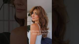 How to get big bouncy voluminous hair easy blowout hack hairtutorial bighair blowout [upl. by Noiz]