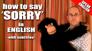 How do I say sorry in English How to say sorry  Learn English with Duncan [upl. by Ellezig]