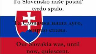 Nad Tatrou sa blýska  National Anthem of Slovakia with lyrics Slovak Serbian English [upl. by Oag]