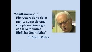 quotStrutturazione e ristrutturazione della mentequot dr Mario Pollio  1a parte [upl. by Ramilahs238]