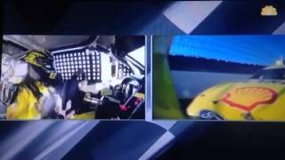 Joey Logano takes out Matt Kenseth  Kansas fall 2015 NASCA [upl. by Radec]